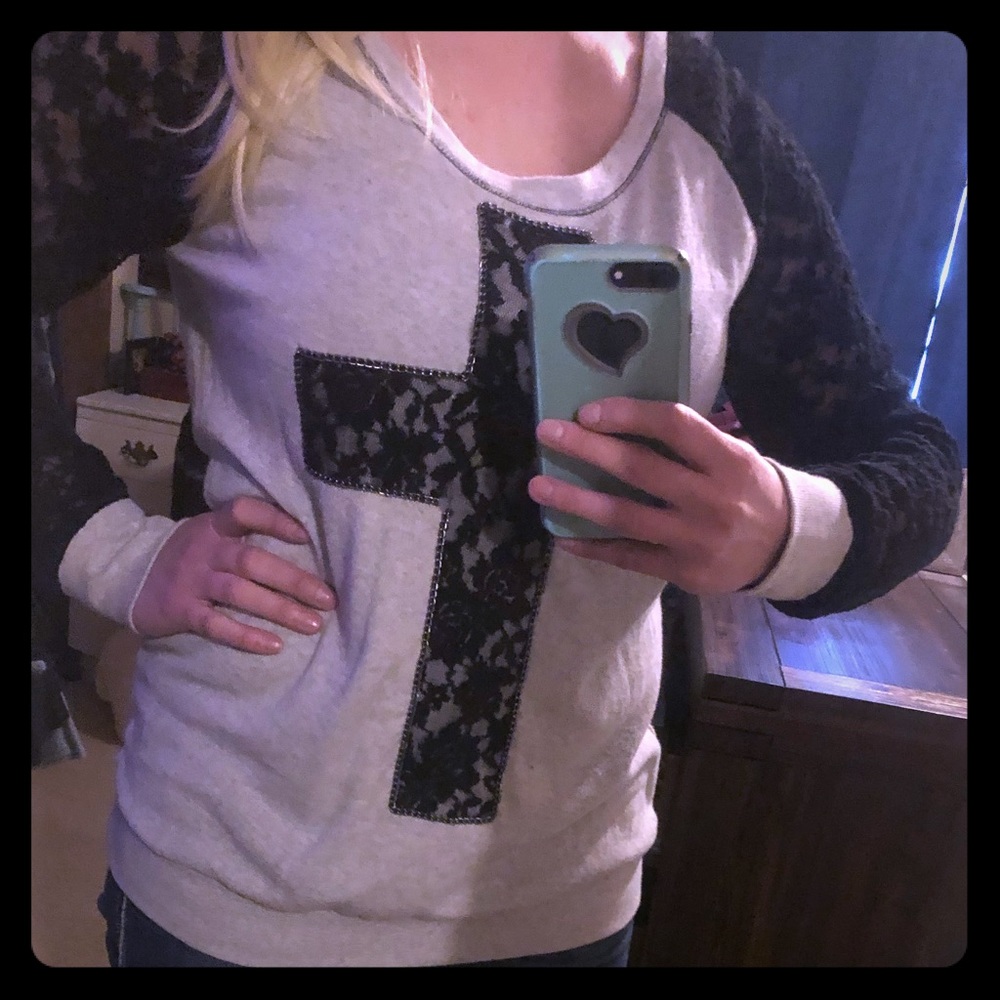 Maurice’s lace cross top